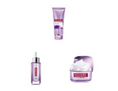 L’Oréal Paris Skincare Routine, Hydrated & Plump Skin Combo, Serum, 15ml + Plumping Day Cream, 15ml + Hydrating Gel Cleanser, 50ml