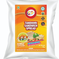 Am 2 Pm - Tandoori Sandwich Spread Multiopurpose Creamy Sauce For Burgers, Sandwiches Salad Dressing,Veg Non Veg Fried Snack Wraps & Rolls Hot Dog Momos - 1Kgd