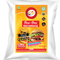 Am 2 Pm - Peri Peri Mayonnaise Veg Mayonnaise, 100% Vegetarian Creamy Mayo Used For Dressings And Condiments - 1Kg