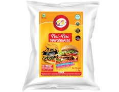 Am 2 Pm - Peri Peri Mayonnaise Veg Mayonnaise, 100% Vegetarian Creamy Mayo Used For Dressings And Condiments - 1Kg