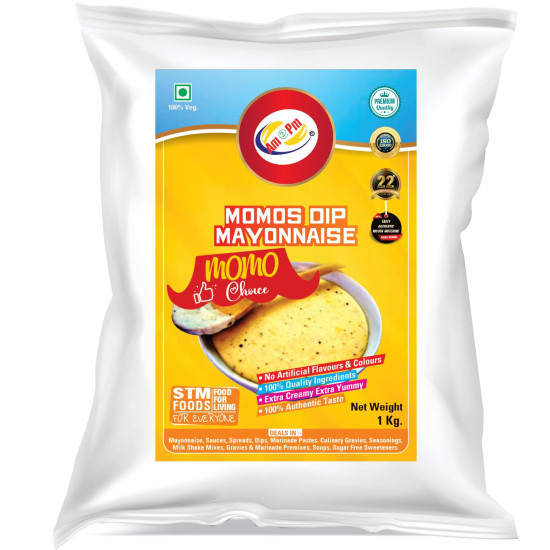 Am 2 Pm - Momos Dip Multiopurpose Unique Creamy Herby & Cruncy Sauce For Momos, Dimsum & Dumplings.-1 Kg