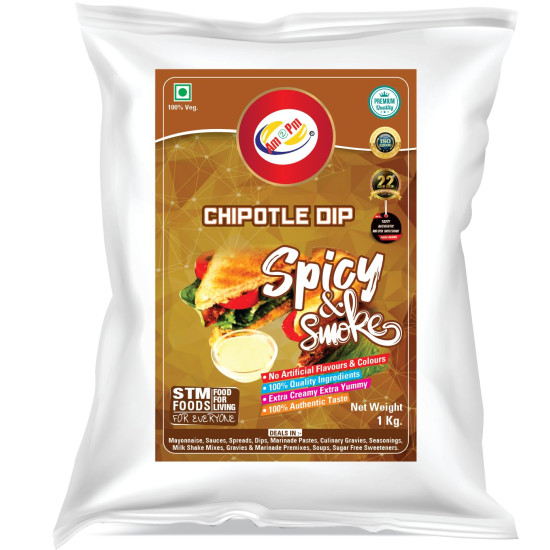 Am 2 Pm - Chipotle Dip Multipurpose Creamy Sauce For Burgers, Sandwiches,Wraps & Rolls Hot Dog Momos - 1Kg