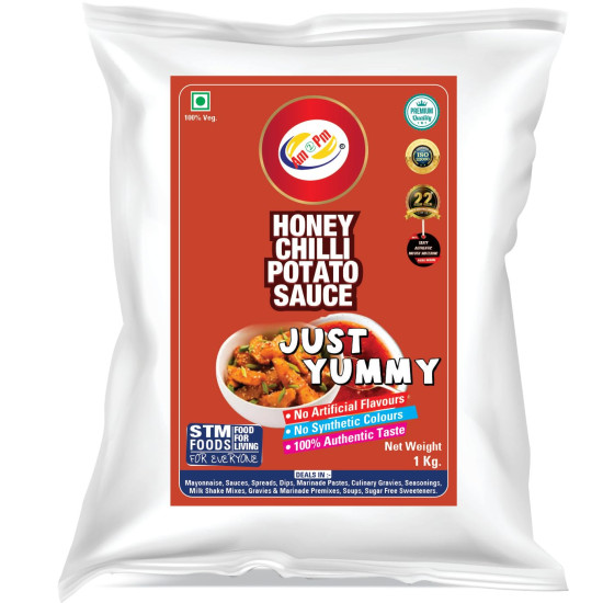 Am 2 Pm - Honey Chilli Potato Sauce Drizzling Sauce For Fast Food Specially To Make For Honey Chilli Patato - 1KG