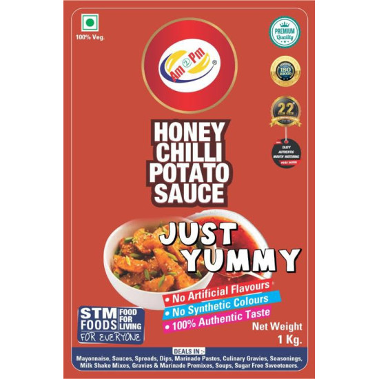 Am 2 Pm - Honey Chilli Potato Sauce Drizzling Sauce For Fast Food Specially To Make For Honey Chilli Patato - 1KG