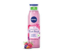 Nivea Fresh Blends Raspberry with Natural Fruit Extracts, Vegan Body wash, Fruity Shower Gel for Women with Blueberry and Almond Milk, 300ml