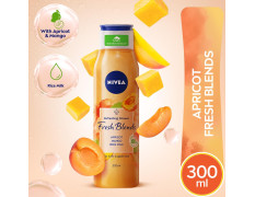 Nivea Fresh Blends Apricot with Natural Fruit Extracts, Vegan Body wash, Fruity Shower Gel for Women with Mango and Rice Milk, 300 ml