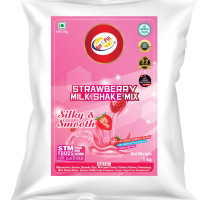 Am 2 Pm - Premium Silky Smoothy Milk Shake Mix, Flavoured Milk shake Premix Powder, Instant Premix Drink Milkshake Powder (Strawberry)