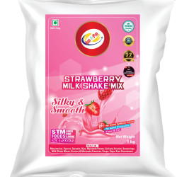Am 2 Pm - Premium Silky Smoothy Milk Shake Mix, Flavoured Milk shake Premix Powder, Instant Premix Drink Milkshake Powder (Strawberry)