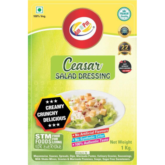 Am 2 Pm - Caesar Salad Dressing Salad Sauce Creamy Crunchy Delicious Perfect Combination For Making Delicious And Healthy Salads -1KG