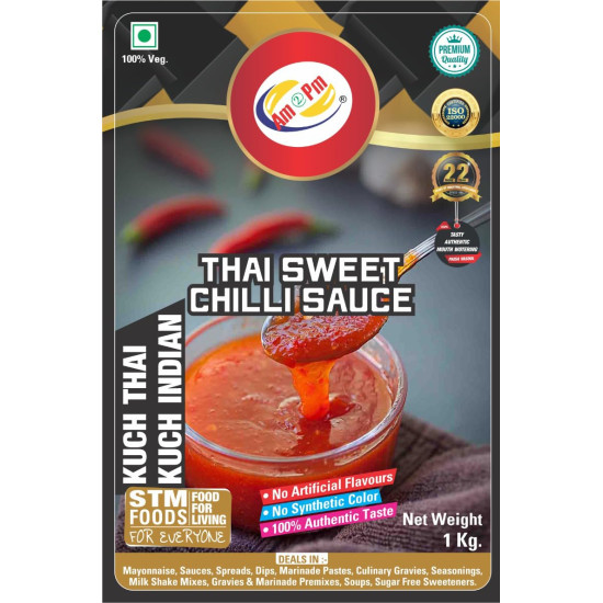 Am 2 Pm - Thai Sweet Chilli Sauce Paste Stir Fry Cooking Sauce with A Unique Blend Of Hot, Sweet And Sour Taste 1 Kg