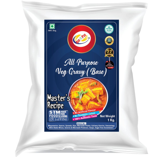 Am 2 Pm - Veg All Purpose Gravy Mix | Ready to Mix Cook Paste | Instant Easy to Cook Mix | 1kg