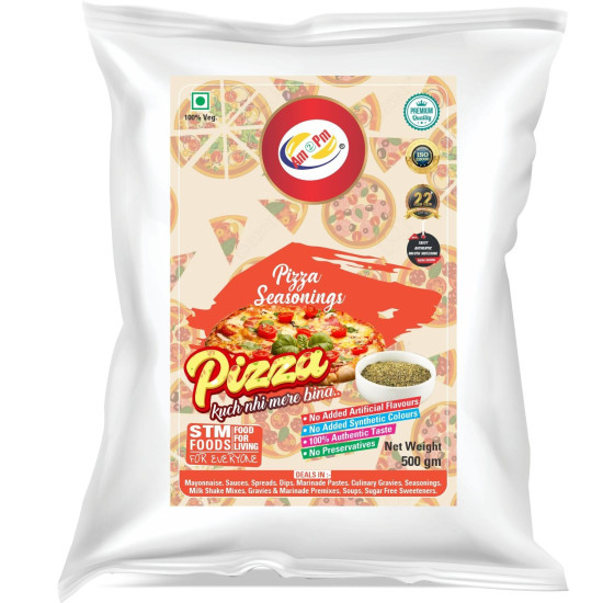 Am 2 Pm - Pizza Seasoning 500gm, Italian Spice Blend for Pizza, Pasta Premium Herbs and Spices Pizza and Pasta