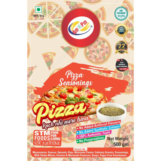 Am 2 Pm - Pizza Seasoning 500gm, Italian Spice Blend for Pizza, Pasta Premium Herbs and Spices Pizza and Pasta