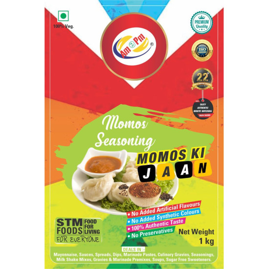 Am 2 Pm - Momo Seasoning - Momo Spice Mix/Seasoning/Masala Powder | No added colours or No Added Preservatives | 100% Pure & Natural - 1kg