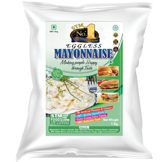 Am 2 Pm - Mayonnaise,Mint Mayo,Tandoori Sandwich Spread Extra Creamy Mayonnaise for Sandwich, Burger, Wraps Pack Of- 3 - (1KG Each)