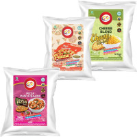 Am 2 Pm - Pizza Pasta Sauce 1 kg,Pizza Seasoning 500 gm,Cheese Blend 1Kg Ready to Eat Healthy Food Easy To Cook-Pack of -3