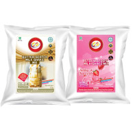 Am 2 Pm - Premium Silky Smoothy Milk Shake Mix, Instant Premix Drink Milkshake Powder, Pack of 2 (BUTTERSCOTCH + STRAWBERY (1KG EACH))