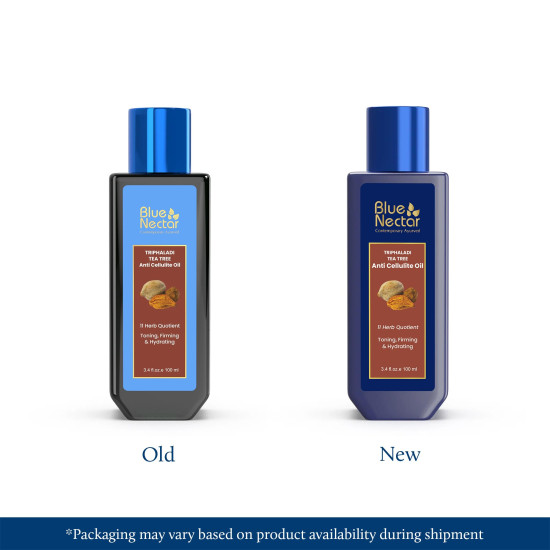 Blue Nectar Anti Cellulite Body Massage Oil with Triphala & Tea Tree Essential Oil | Body Oil for Women & Men for Skin Hydration (11 Herbs, 100ml) Blue Nectar Anti Cellulite Body Massage Oil with Triphala & Tea Tree Essential Oil | Body Oil for Women & Men for Skin Hydration (11 Herbs, 100ml)