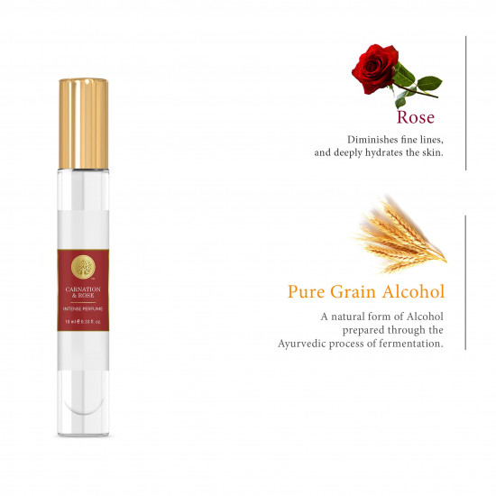 Forest Essentials Intense Perfume Rose & Carnation | Long Lasting Natural Luxury Perfume | Fragrance for Women & Men