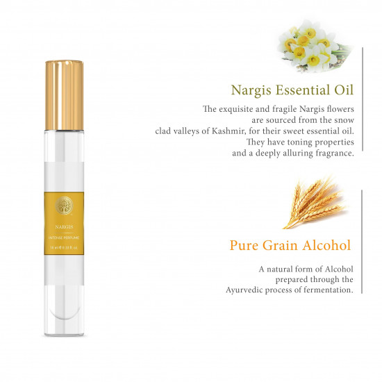 Forest Essentials Intense Perfume Nargis | Long Lasting Natural Luxury Perfume | Fragrance for Women & Men