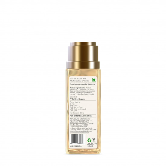 Forest Essentials After Bath Oil Mashobra Honey & Vanilla | Ayurvedic Scented Natural After Shower Oil | For Nourished & Moisturised Skin