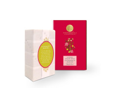 Forest Essentials Luxury Sugar Soap - Iced Pomegranate & Kerala Lime | Ayurvedic Handmade Organic Bath Soap