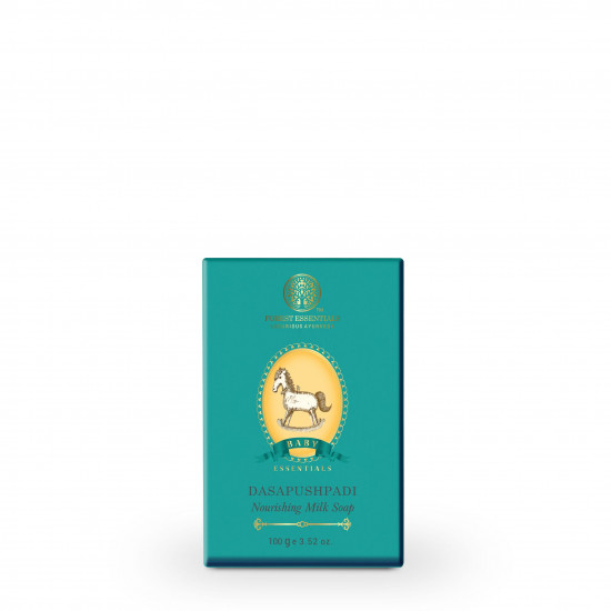 Forest Essentials Dasapushpadi Nourishing Milk Soap for Soft Baby Skin | Natural & Ayurvedic Baby Soap with Moisturizing & Hydrating Formula| 100 g