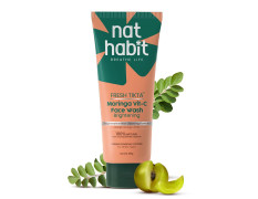 Nat Habit Moringa Vitamin-C Gel Face Wash For Pimple And Oil Control With Glowing Skin, Paraben & Sulphate Free Face Cleanser For Men & Women, (100 g)