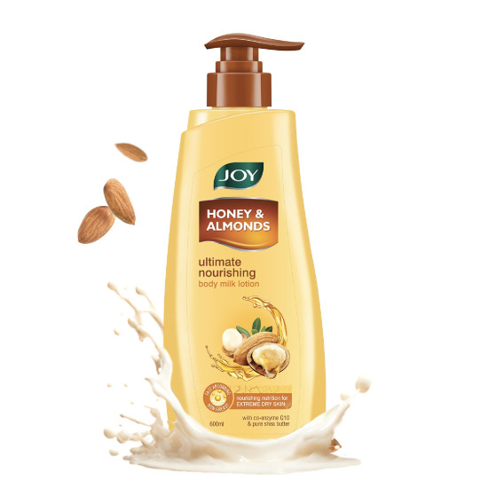 Joy Honey & Almonds Ultimate Nourishing Body Milk Summer Lotion 600ml | With Shea Butter & Vitamin E | Long Lasting Moisture | Prevents Dryness & Provides Intense Moisturization for Dry Skin