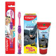 Colgate Batman Anticavity Toothpaste For Kids - 80g (Bubble Fruit Flavour) & Colgate Kids Barbie Manual Toothbrush,Multicolor,1 Piece