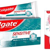 Colgate Sensitive Plus Toothpaste & Toothbrush Combo - Instant Sensitivity Relief & Gentle Cleaning