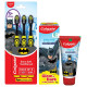 Colgate Kids Batman Manual Toothbrush(Pack of 3,Multicolor) & Colgate Batman Anticavity Toothpaste For Kids - 80g (Bubble Fruit Flavour)