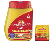 Aashirvaad Svasti Ghee PET, 1 L & Aashirvaad Spices Combo Pack (Chilli 200g Turmeric 200g Coriander 200g)