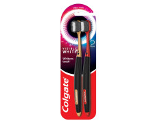 Colgate Visible White O2 Manual Toothbrush for adults- 2 Pcs & Colgate Charcoal Clean 240g (120g x 2, Pack of 2) Black Gel Toothpaste