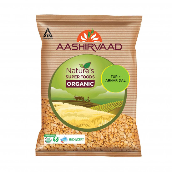 Aashirvaad Nature's Super Foods Organic Arhar/Tur Dal Pouch, 1 kg & Aashirvaad Nature's Super Foods Gluten Free Flour Pouch, 1 kg