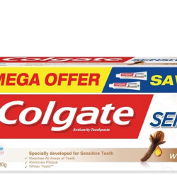 Colgate Sensitive Toothpaste with Clove Oil, for Sensitivity Relief, 160g, & Colgate Kids Manual Toothbrush For 2+ Years, 3Pcs, With Extra Soft Bristles,Multicolour