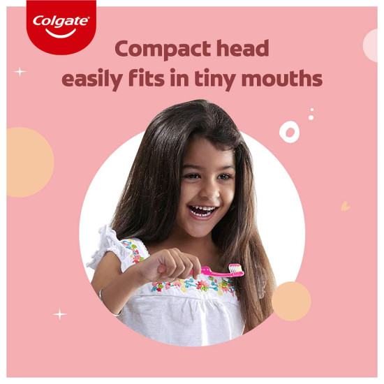 Colgate Kids Anticavity Toothpaste for 2-5 Years - 80gm (Strawberry Flavour) & Colgate Kids Barbie Manual Toothbrush,Multicolor,1 Piece