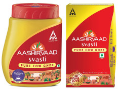 Aashirvaad Svasti Pure Cow Ghee - Desi Ghee with Rich Aroma - 1L & Aashirvaad Svasti Pure Cow Ghee - Desi Ghee with Rich Aroma - 1L
