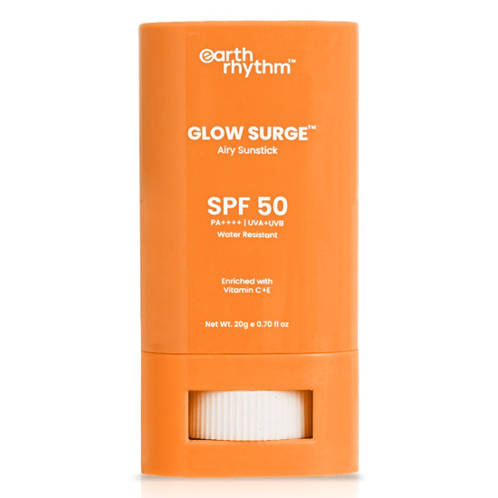 Earth Rhythm Glow Surge Vitamin C & E Sunstick SPF 50 – Brightening, No White Cast, Oxybenzone-Free, Vegan