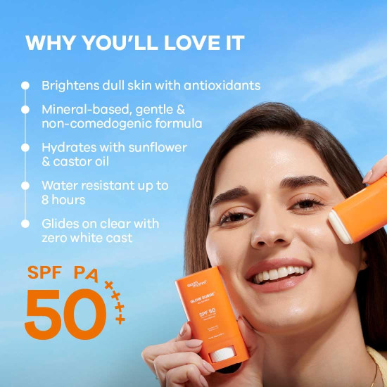 Earth Rhythm Glow Surge Vitamin C & E Sunstick SPF 50 – Brightening, No White Cast, Oxybenzone-Free, Vegan