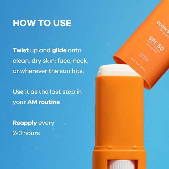 Earth Rhythm Glow Surge Vitamin C & E Sunstick SPF 50 – Brightening, No White Cast, Oxybenzone-Free, Vegan