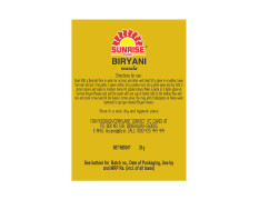 Sunrise Pure Biryani Masala Spice Powder - 100g (25g pack of 4)