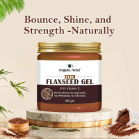 Organic Netra Pure Flaxseed Gel With Vitamin E For Hair & Skin, Strengthens & Nourishes Hair & Skin Health, Safe & Mild For All Skin Type, Reduces Fine Lines & Wrinkles, 200g (Pack of 2)