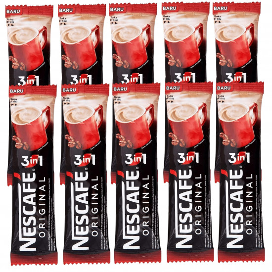 Nescafe 3In1 Original 10 Sachets 17.5G Each Instant Coffee (Imported), Powder, Bag