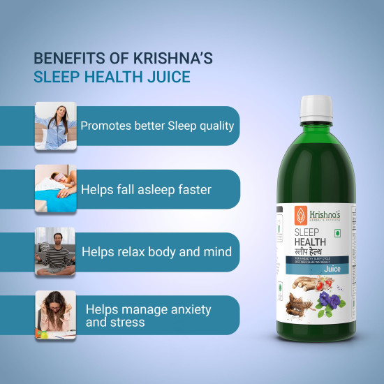 KRISHNA'S HERBAL & AYURVEDA Sleep Health Juice 1000 ml | For healthy sleep cycle | Restores sleep Naturally | Manage anxiety & stress KRISHNA'S HERBAL & AYURVEDA Sleep Health Juice 1000 ml | For healthy sleep cycle | Restores sleep Naturally | Manage anxiety & stress