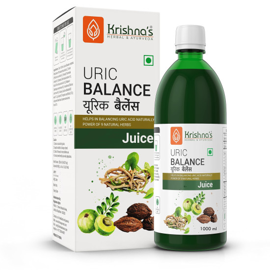 KRISHNA'S HERBAL & AYURVEDA Uric Balance Juice 1000 Ml | Balancing Uric Acid Naturally | Power Of Kutki, Adusa, Arand Mool & 6 More Herbs KRISHNA'S HERBAL & AYURVEDA Uric Balance Juice 1000 Ml | Balancing Uric Acid Naturally | Power Of Kutki, Adusa, Arand Mool & 6 More Herbs