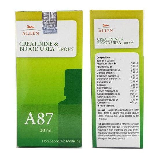Allen A87 Creatinine & Blood Urea Drop - 30 ml