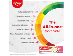 Colgate Total Sensitive Anti-Germ Protection Toothpaste - 120g, World's No. 1* Germ-fighting Toothpaste