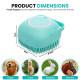 Foodie Puppies Dog Bath Brush Body Scrubber Shampoo Dispenser Tick Remover - (Silicone Dispenser Brush) for Shower Bathing and Shedding Soft Silicone Brushes for Pet Puppy Dogs Cat Rabbit Horse