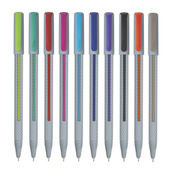 FLAIR Yolo Trendz Ball Pen Pack | Low-Viscosity Ink For Smudge Free Writing | Sleek & Matt Finish Textured Body | Light Weight Pocketable Pen | Multicolor Ink, Set of 10 Shades FLAIR Yolo Trendz Ball Pen Pack | Low-Viscosity Ink For Smudge Free Writing | Sleek & Matt Finish Textured Body | Light Weight Pocketable Pen | Multicolor Ink, Set of 10 Shades